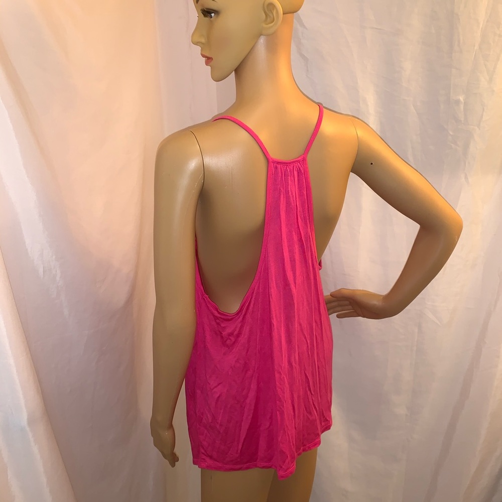 NWT authentic HAUTE HIPPIE size MED hot pink tank